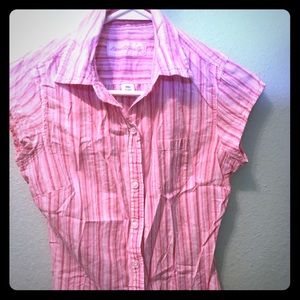 Button down short sleeve top
